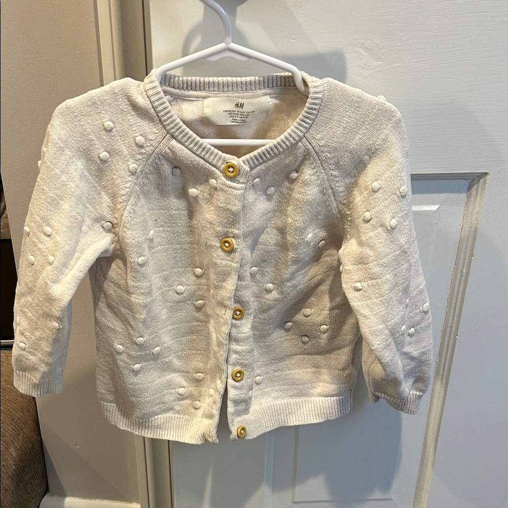H&M Kids Textured Cream Cardigan y.